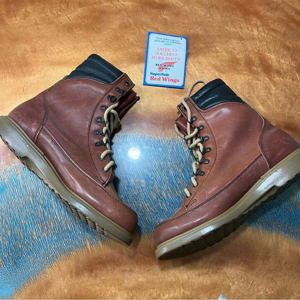 VTG New RED WING 497 Supersole Mocc toe Boot Vintage made USA Brown rare